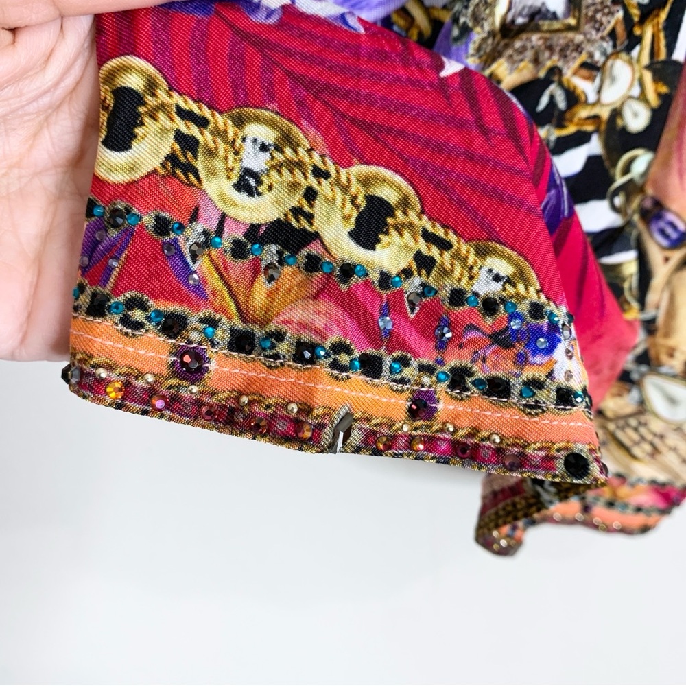 NEW Camilla Wild Loving One Shoulder Jersey Dress (Sz S) Jewel Embellished Maxi - Picture 11 of 16